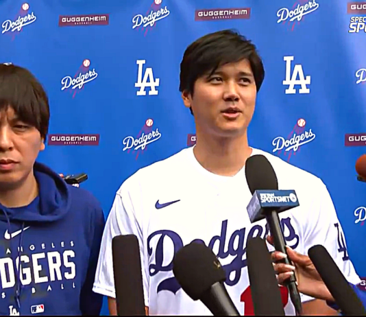 Shohei Ohtani at DodgerFest via SportsNetLA.